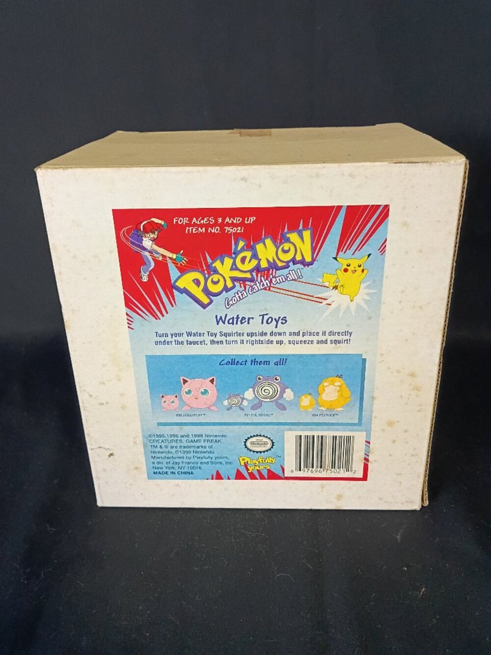 Vintage 1999 Pokemon Water Toy Factory Sealed Playfully Yours Nintendo Rare